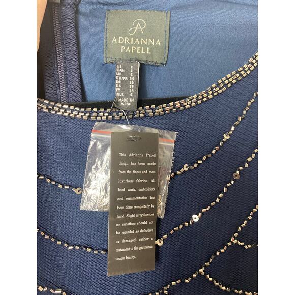 NWT ADRIANNA PAPELL DRESS GOWN 2 MOTHER OF THE BRIDE BRIDESMAID FORMAL EVENING - Picture 8 of 16